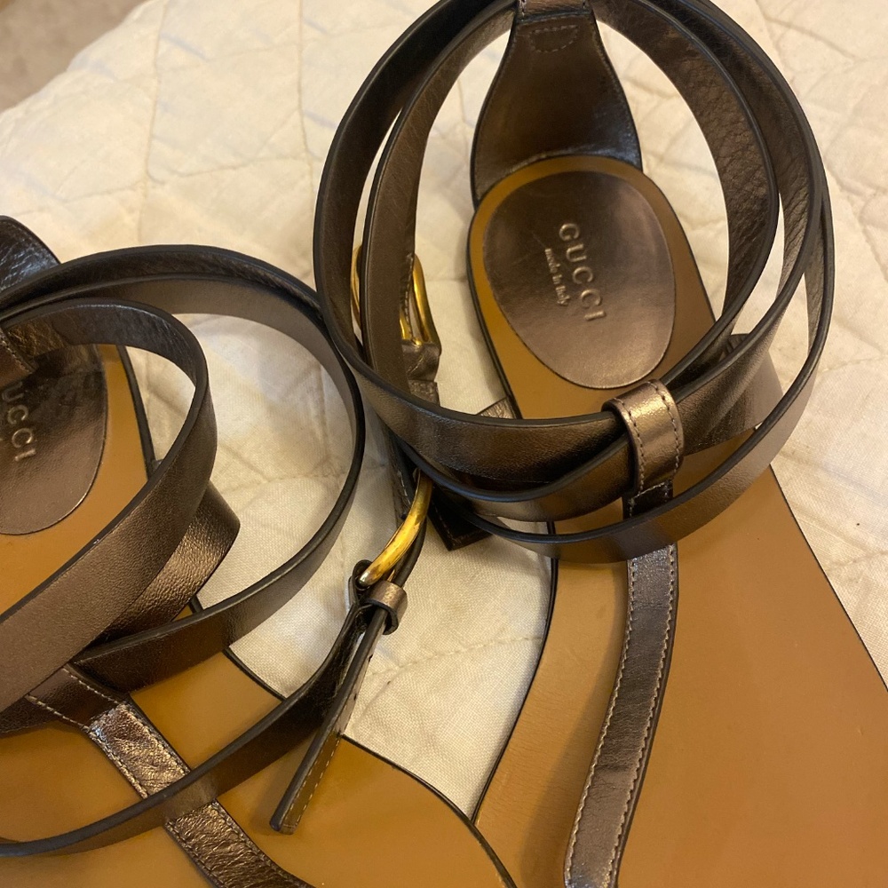 GUCCI Copper Wrapup Sandal, Size 37 - Picture 9 of 9